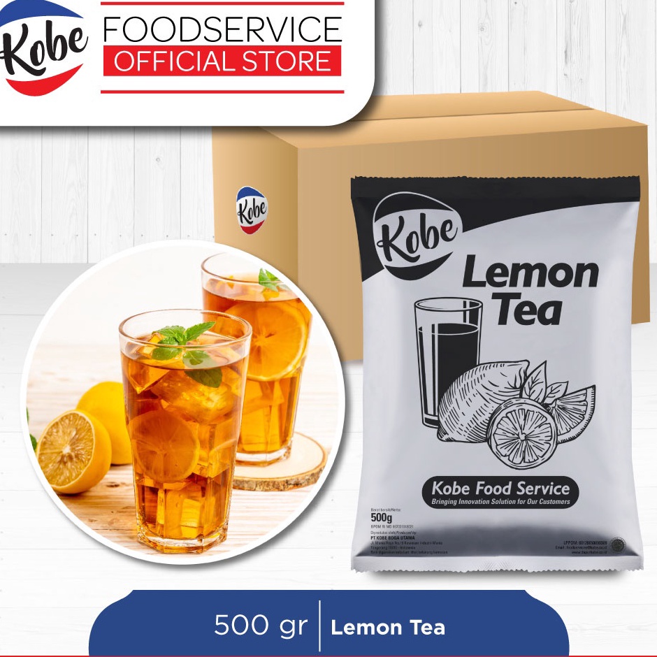 

Super Promo Kobe Lemon Tea 500gr - Minuman Serbuk Powder Lemon Tea 1/2kg