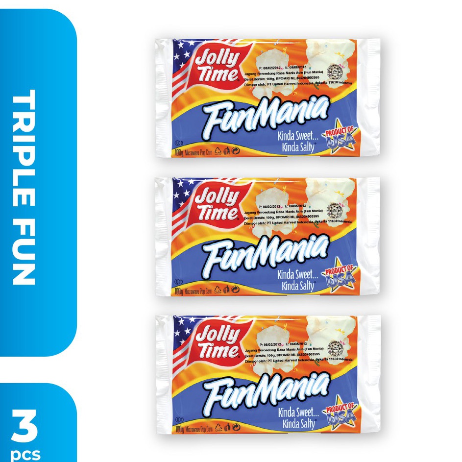 

Hot Sale Jolly Time - Paket Triple Fun (3FM) - Mircowave Popcorn