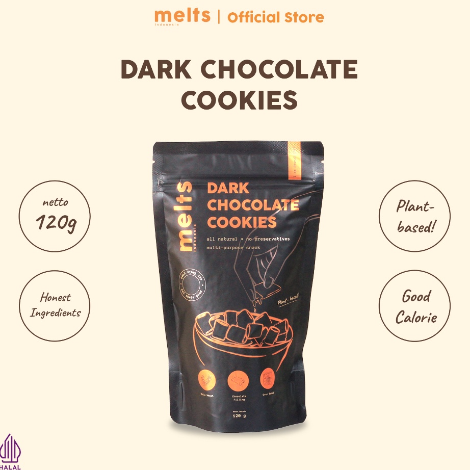 

Kirim Sekarang Melts Dark Chocolate Cookies | Snack Kukis Sereal Cokelat Plant Based Vegan