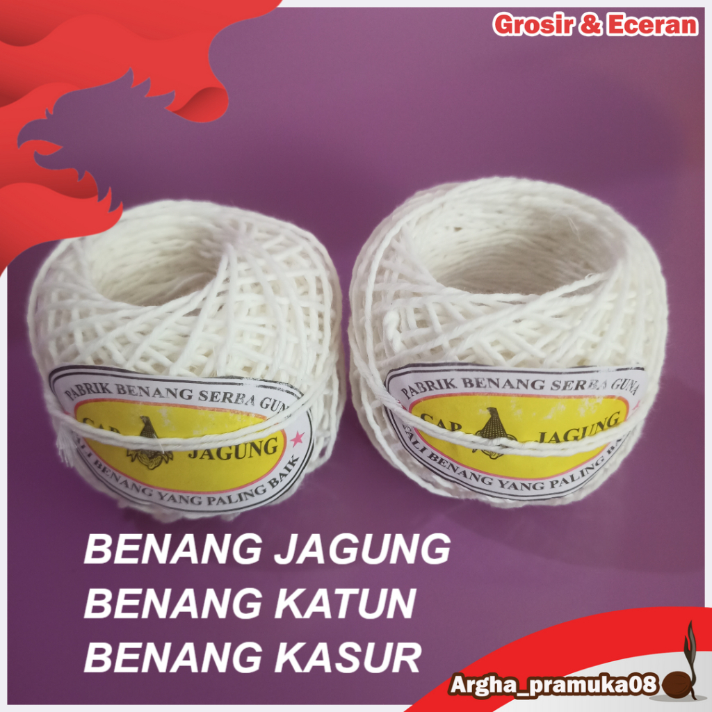 

Benang Jagung Tali Bendera Plastik Benang katun 1 roll