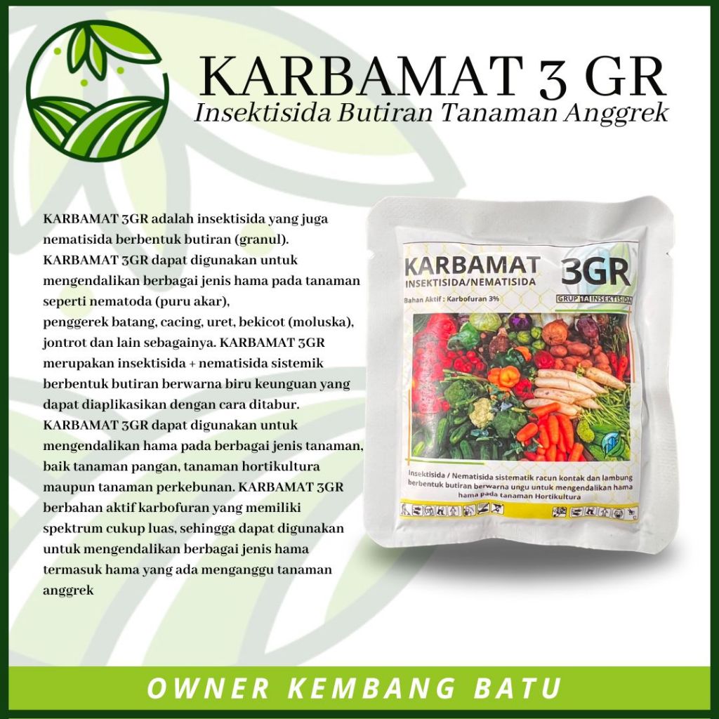 Insektisida Granul  Karbamat 3 GR 10 Gram Mengatasi Hama Tanaman Anggrek