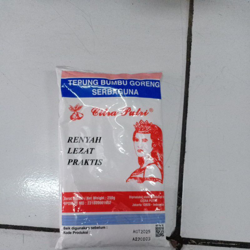 

Tepung Bumbu Goreng Serbaguna Citra Putri 250gr