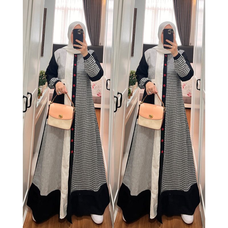 gamis linen premium dress linen