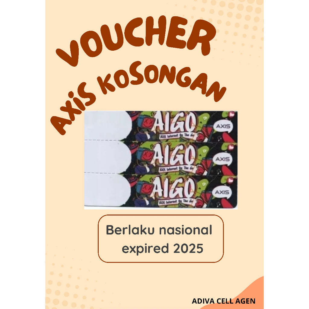 voucher axis kosong cover terbaru 3in1 murah/voucher interntet kosongan murah
