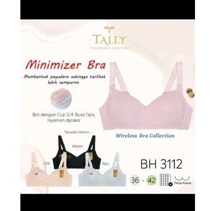 Bra big cup tally 3112 Jumbo | ukuran besar soft comfort