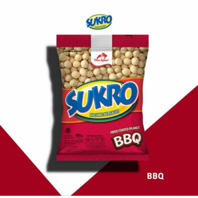 

Dua Kelinci Sukro kacang bersalut BBQ 95g