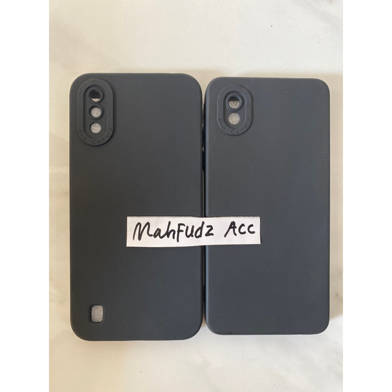 SOFTCASE FULL BLACK SAMSUNG A01/M01/A01 CORE CASE MACARON PRO CAMERA HITAM POLOS