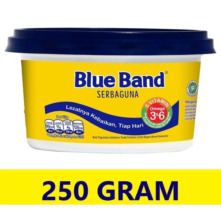 

[✣Y3&] Margarin Blueband serbaguna Cup 250 gram Blue band 250gr mangkok [36]