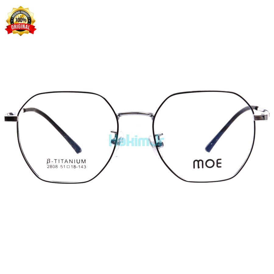 Frame Kacamata Moe 2808 C02 B-Titanium Original