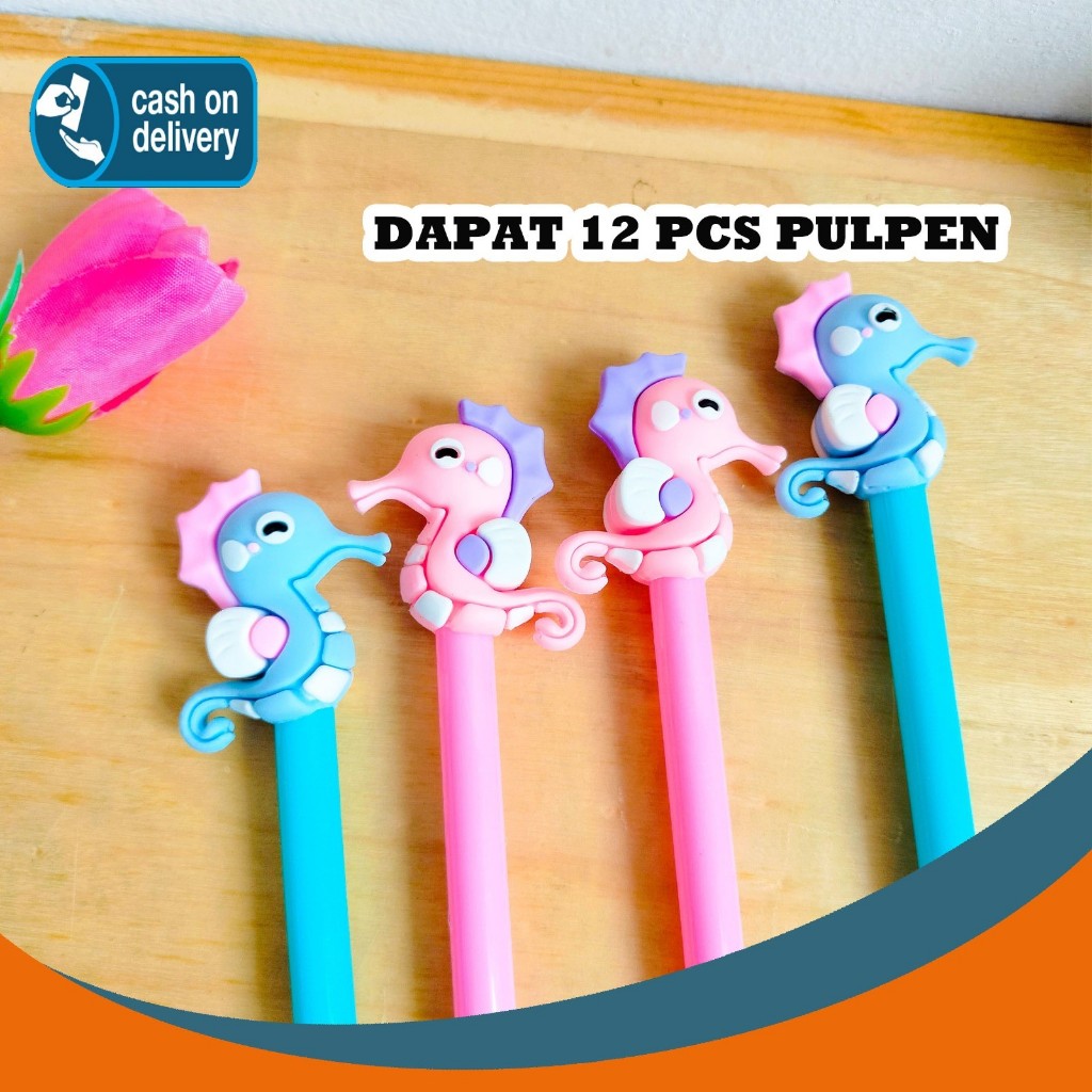 

SELUSIN (12 PCS) PULPEN GEL KUDA LAUT PGK-1072 SEAHORSE PEN PENA BOLPEN BOLPOIN LUCU ANAK ALAT TULIS KANTOR SEKOLAH MURAH TERMURAH COD