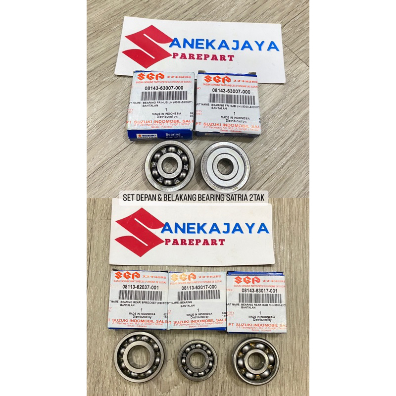 BEARING RODA VELEG VELG KLAHER DEPAN BELAKANG SATRIA 2TAK HIU LUMBA RU LSCM