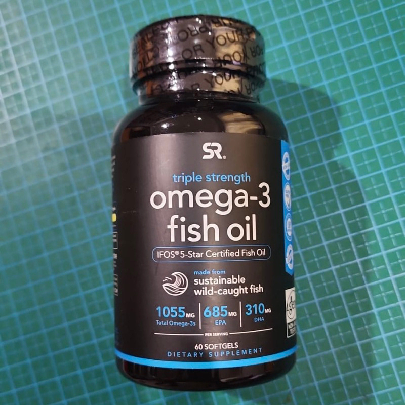SR Sports Research Omega 3 Fish Oil Triple Strength 60 Softgels
