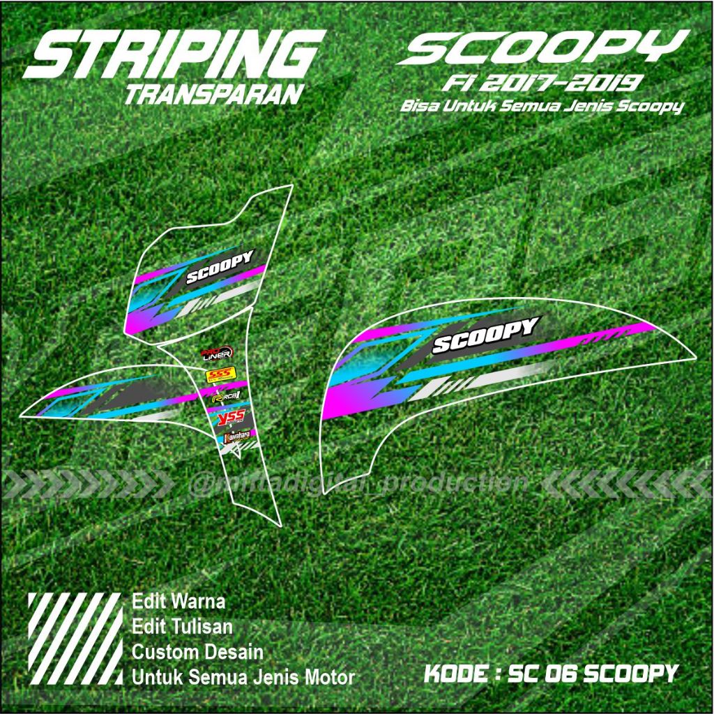 STRIPPING TRANSPARAN SCOOPY TERBARU - STRIPING TRANSPARAN - STRIPING SCOOPY