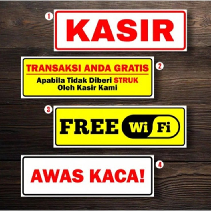 

STIKER kasir Free wifi Awas Kaca 7,5x23cm . sign Rambu k3 safety - KAS - GAMBAR 1-GAMBAR 4
