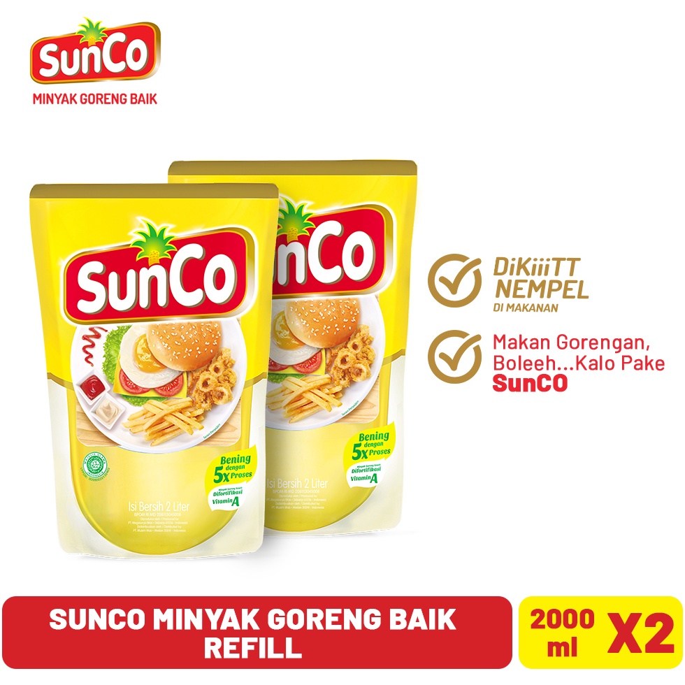 

[✤P82>] Sunco Minyak Goreng Refill 2L - Twinpack Stock Ada