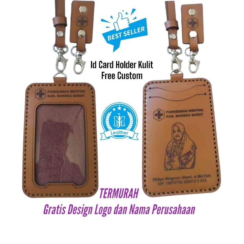 

Id Card Holder Kulit Asli / Name Tag Kulit Asli / Free Custom Nama dan Logo Perusahaan