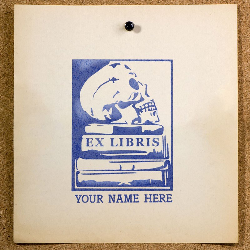 

Stempel Buku Ex Libris Custom Nama | Desain Tengkorak | SE-08 | Perpustakaan Pribadi