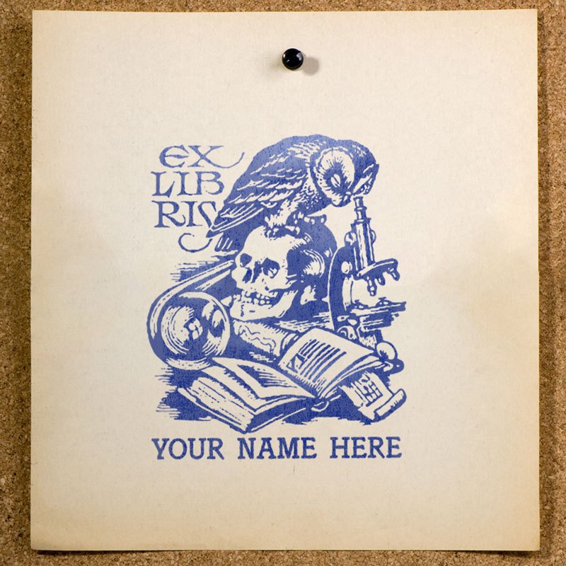 

Stempel Buku Perpustakaan Ex Libris Stamp Custom Nama SE-14