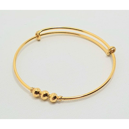 Gelang Bayi Emas Muda Bola Tiga