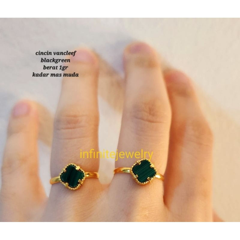 cincin batu vancleef blackgreen