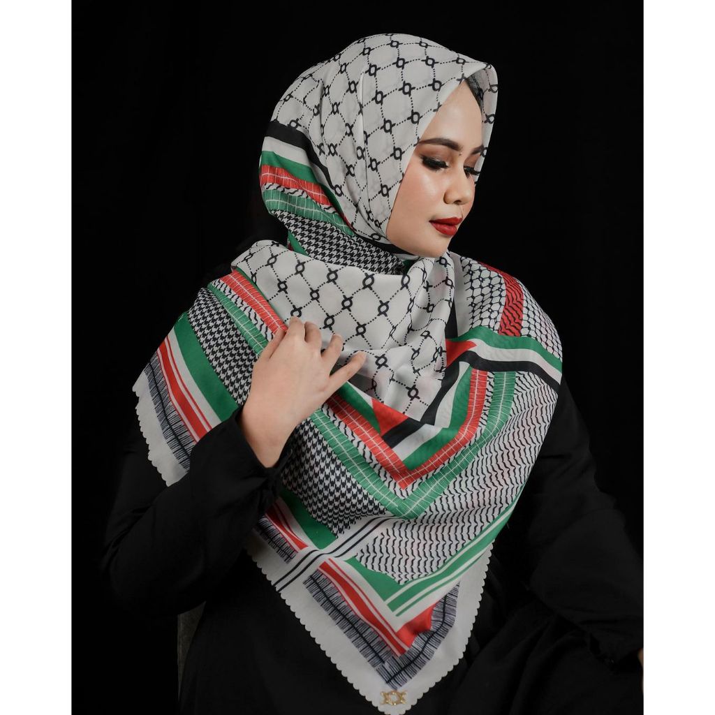 Wearing Klamby | PALESTINE SCARF WHITE | WEARINGKLAMBY SCARF SCARVES ORIGINAL TERBARU