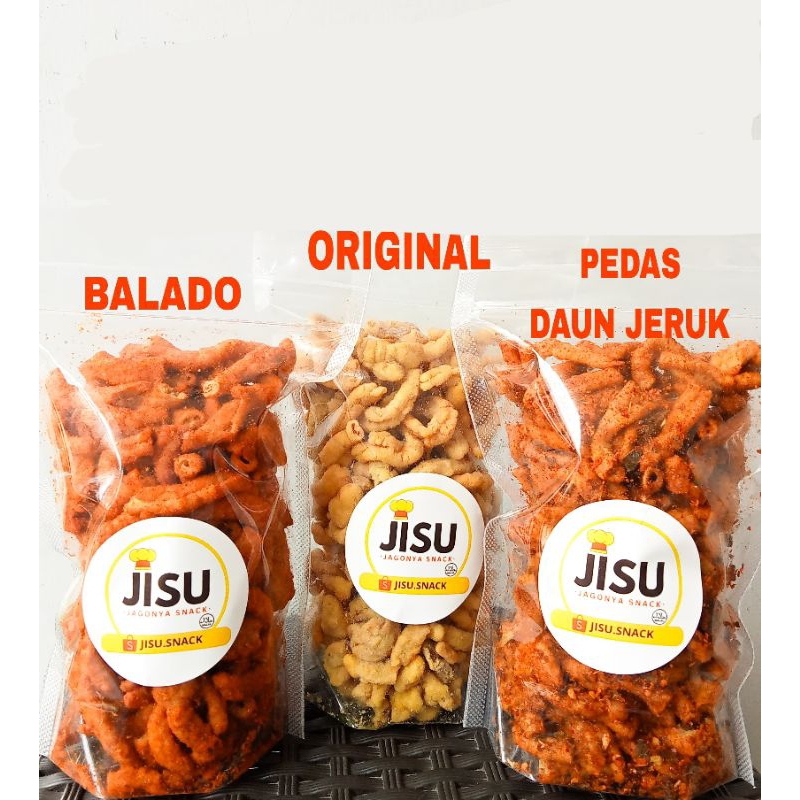 

Piscoklegit_ Jisu Snack Usus Crispy Pedas Daun Jeruk 250Gr