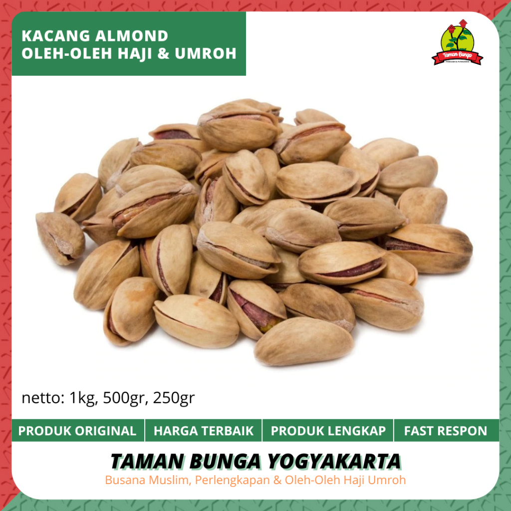 

KACANG ALMOND ROASTED (100% Original) / OLEH-OLEH HAJI UMROH / 250 GRAM