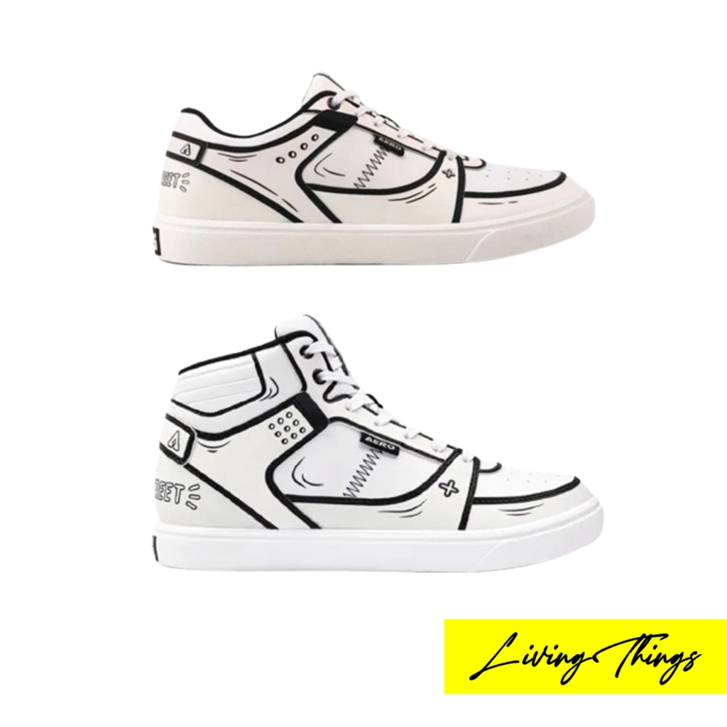 Aerostreet Hoops High Change Color High - Sepatu Sneakers Casual Pria Wanita Berubah Warna LIMITED E