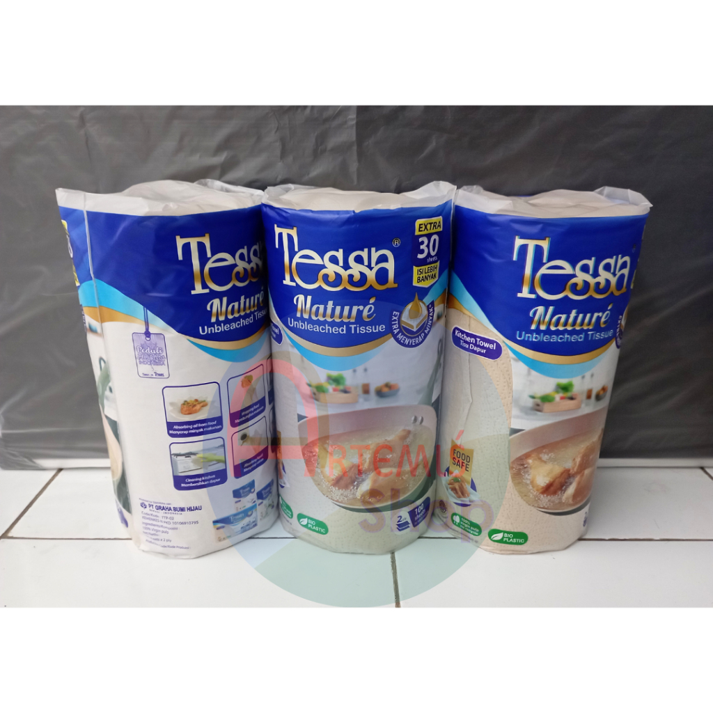 Tisu Tessa TTP-02 Nature Unbleached Kitchen Towel / Tisu Roll Gulung Dapur