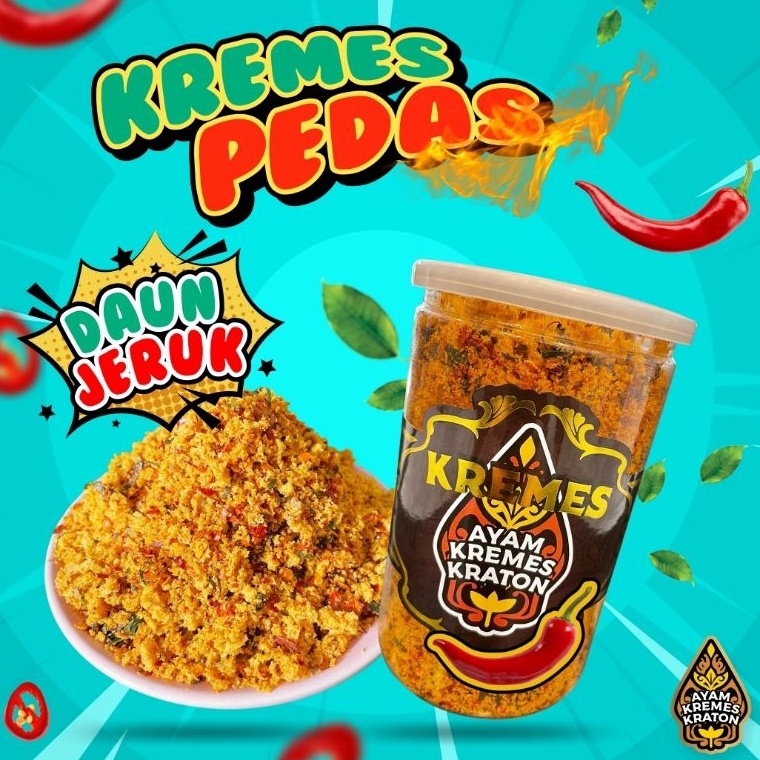 

[♥S93&] Kremes Pedas Daun Jeruk 260g "Ayam Kremes Kraton" Dijamin Baru