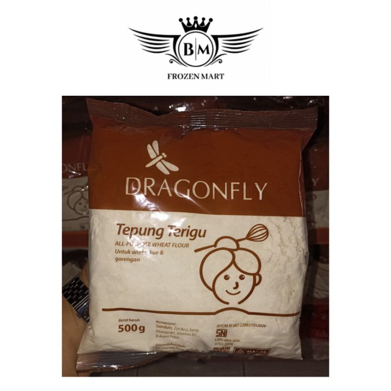 

Tepung Terigu Dragon Fly cokelat 500gr