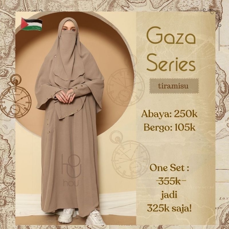 Astrea Fashion Gamis Crincle Gaza Series Houseofuga Abaya Polos