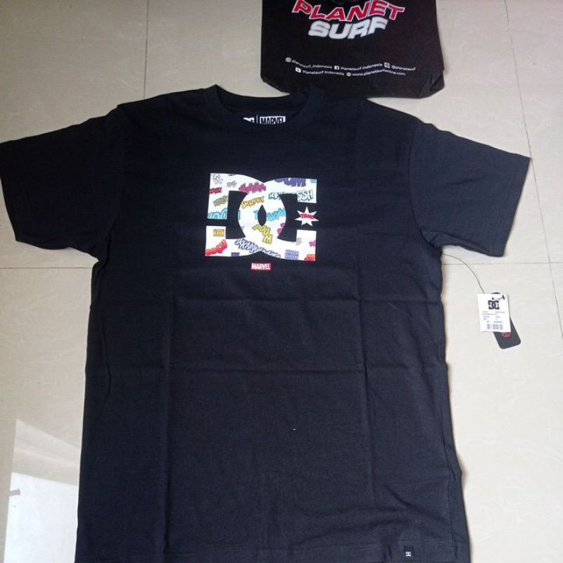 kaos DC shoes x MARVEL limited hitam size S original