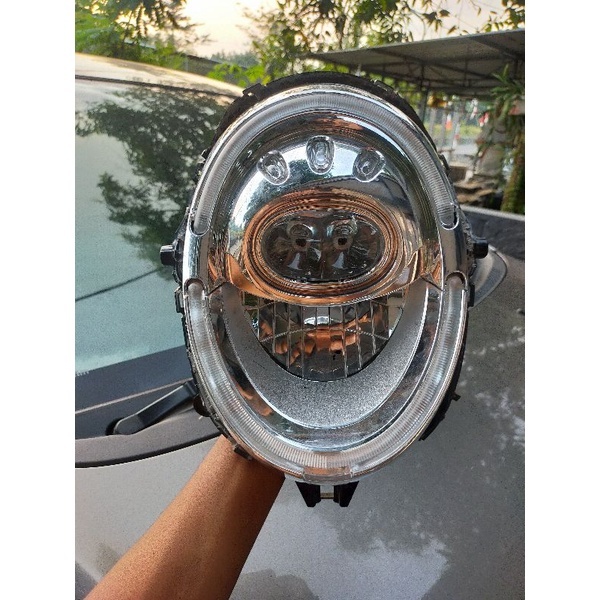 Batok reflektor lampu depan scoopy fi original 2016 2017 2018 2019 (lengkap mahkota dan alis mika ta