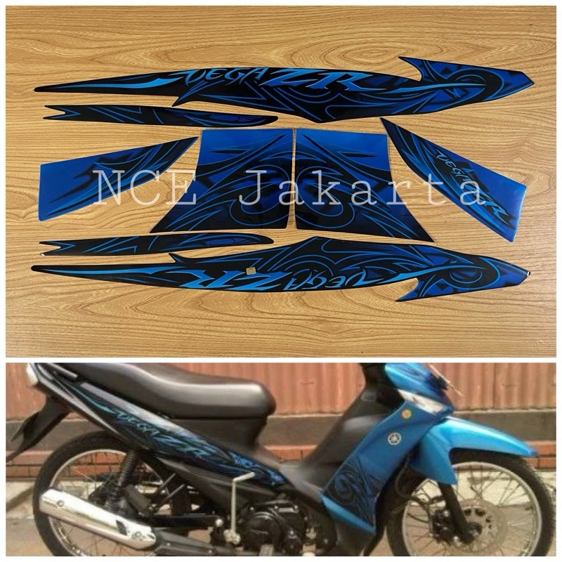 STIKER STEIPING VEGA ZR 2010 BIRU