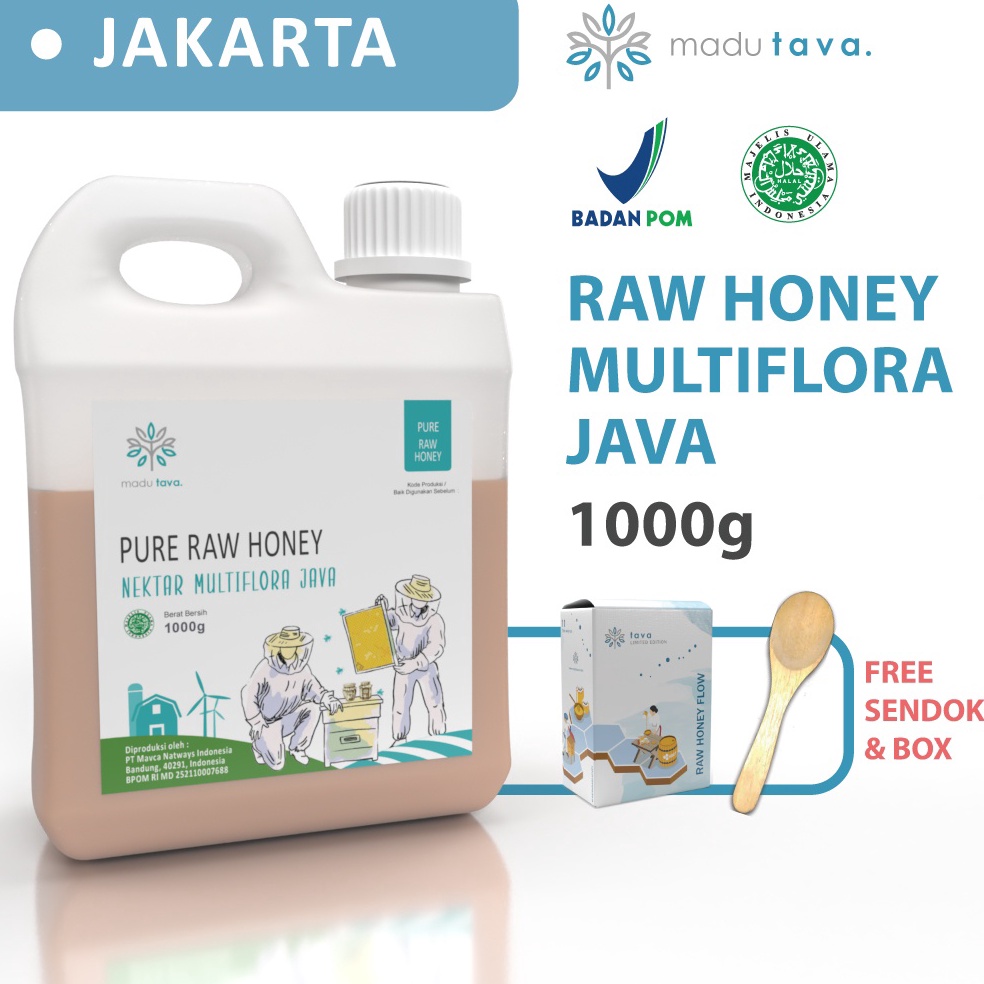 

[✺N70(] Madu Murni Asli Tava Nektar Multiflora Java 1kg Grade A 100% Alami Pure Natural Raw Honey Discount Today