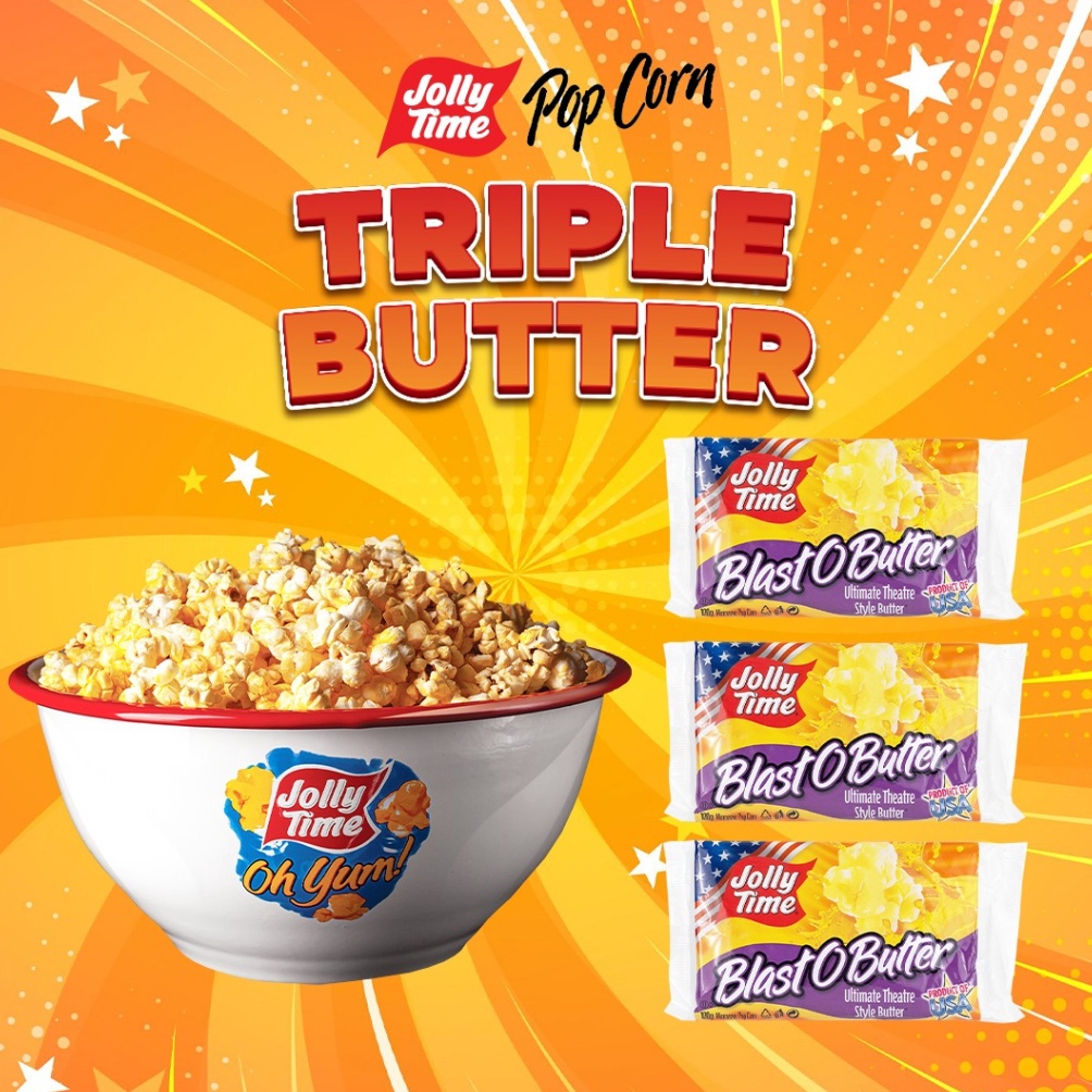 

ZKG Jolly Time - Paket Triple Butter (3BOB) - Mircowave Popcorn -Live Murah └(՞