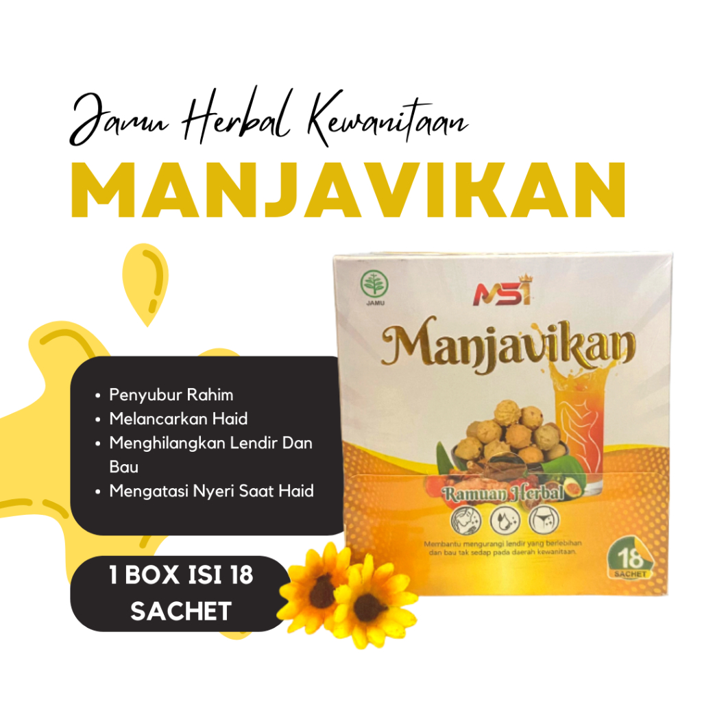 Manjavikan Perawatan Kewanitaan Jamu Herbal 1box 18sct MSI Manjavikan Original