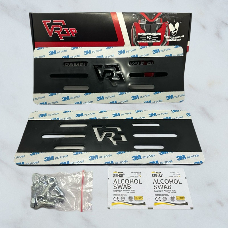 FRAMELESSPLATE DUDUKAN PLAT NOMOR UNIVERSAL FRAMELESS PLAT NOMOR 1 SET MOTOR ( CLEAN LOOK ) PLAT VAR
