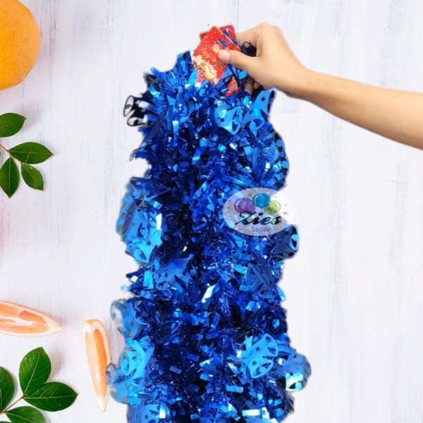 Promo slinger tinsel 2003 / hiasan pohon natal slinger motif lonceng - Biru Limited