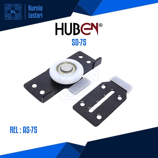 HUBEN SD-75 / Roda Sliding Lemari HUBEN SD75 (Rel AS-75)