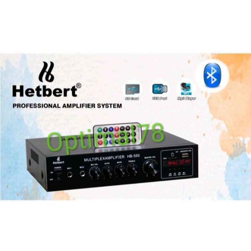 Ampli (TOA/Ceiling) HB-550 Bluetooth / Power Amplifier HETBERT