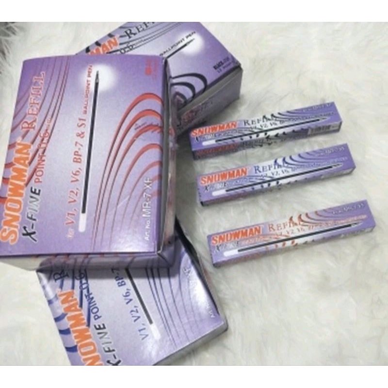 

ISI BULPOINT/REFIL BULPEN SNOWMAN MR-7 X FINE HITAM/BIRU/MERAH