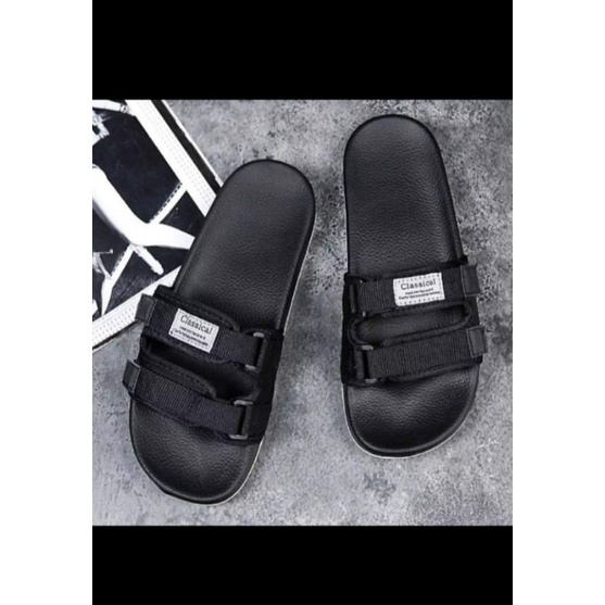 Sandal Sliper Slip on kain Pria wanita