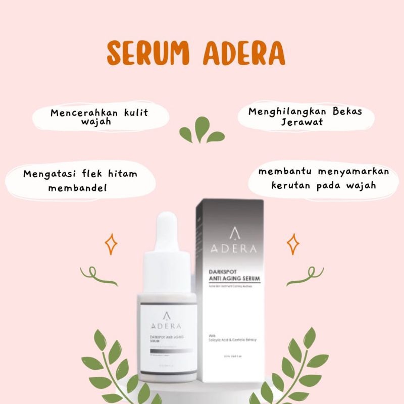 PROMO SALE] ADERA DARK SPOT SERUM | Menghilangkan Jerawat & Beruntusan | Menghilangkan Flek Hitam Me