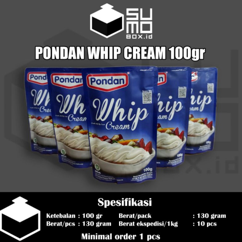 

[Produk HW63] Pondan whip cream pouch / Bubuk instan krim kue whipping Ready ♪ヽ(
