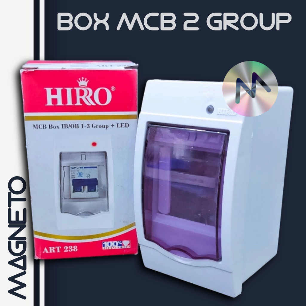 BOX MCB 2 GROUP INDIKATOR LED BOKS SEKRING MCB ISI 2 TANAM DAN TEMPEL TEMBOK