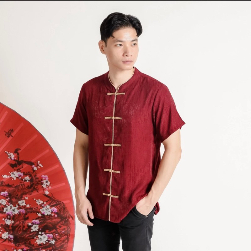 Jual murah preloved cheongsam pria cny by ziel kid