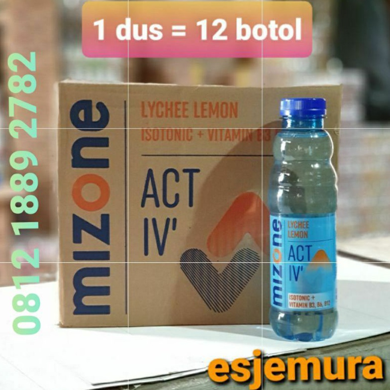 

47 Minuman Isotonik Mizone Lychee Leci Lemon per dus isi 12 botol Ready `