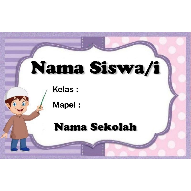 

STIKER LABEL BUKU SEKOLAH KARAKTER MUSLIM I